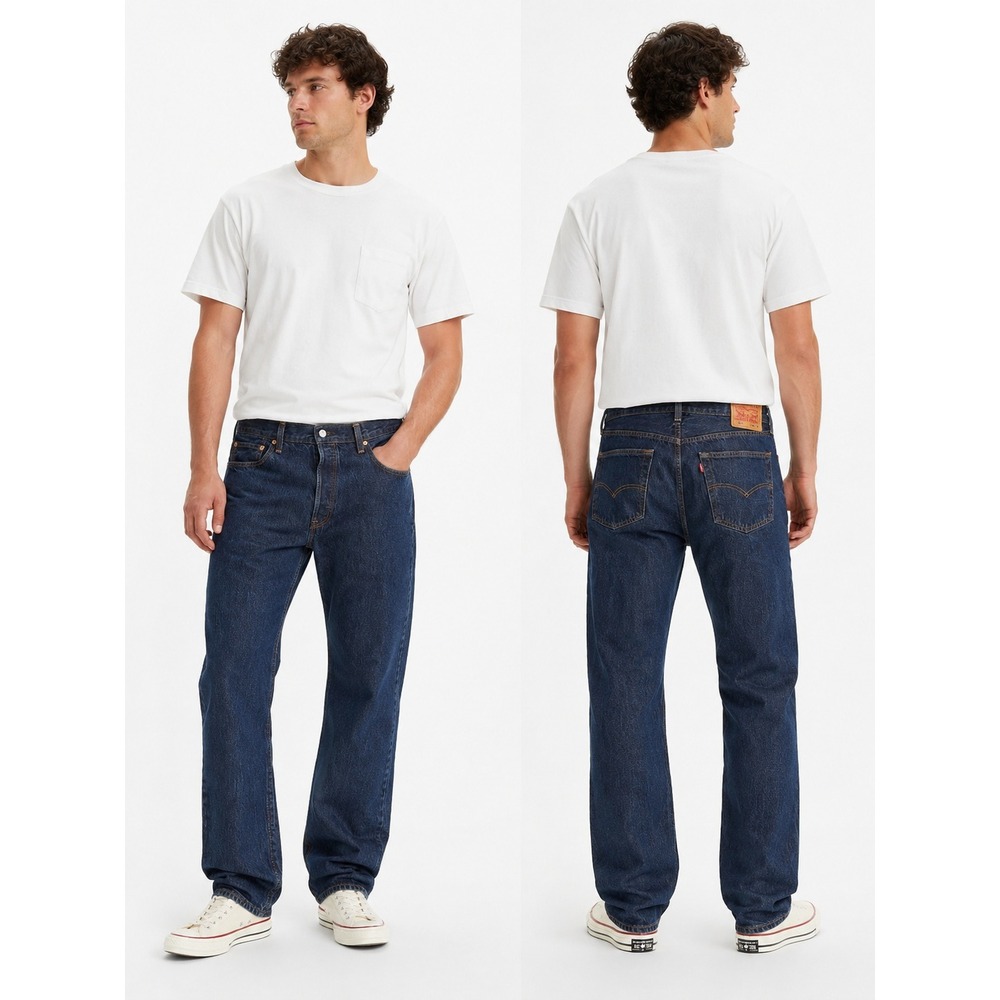 Lot of 2 Levis 501 Mens 36x32 Original Button Fly Loose Baggy Straight Leg Jeans
